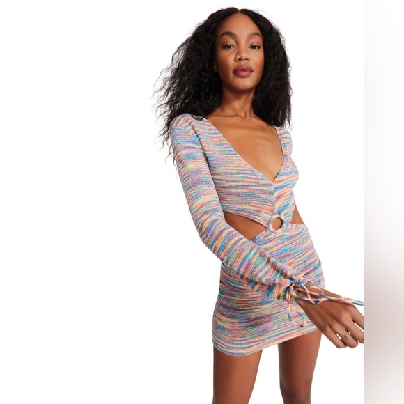 Steve Madden Barbiecore Mini Boho Dress - M - Picture 5 of 6